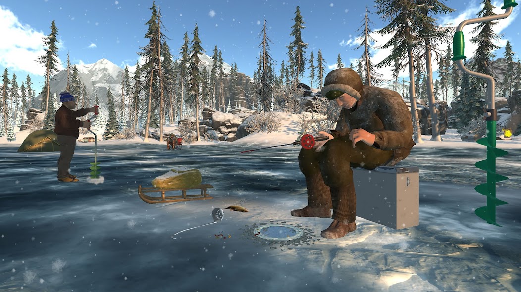 Gameplay screenshot 1 from Ice Fishing 3D - Ice fishing 3D game